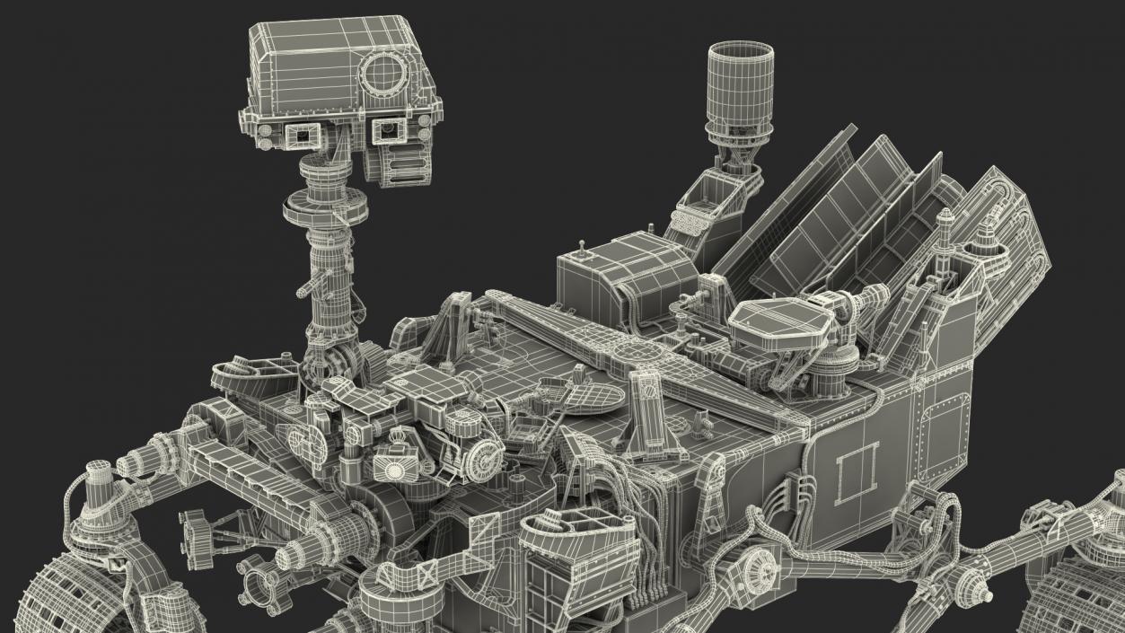 3D Curiosity Mars Rover Dusty Rigged model