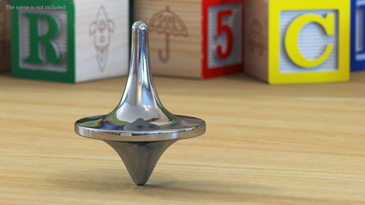 Metal Spinning Top Toy 3D