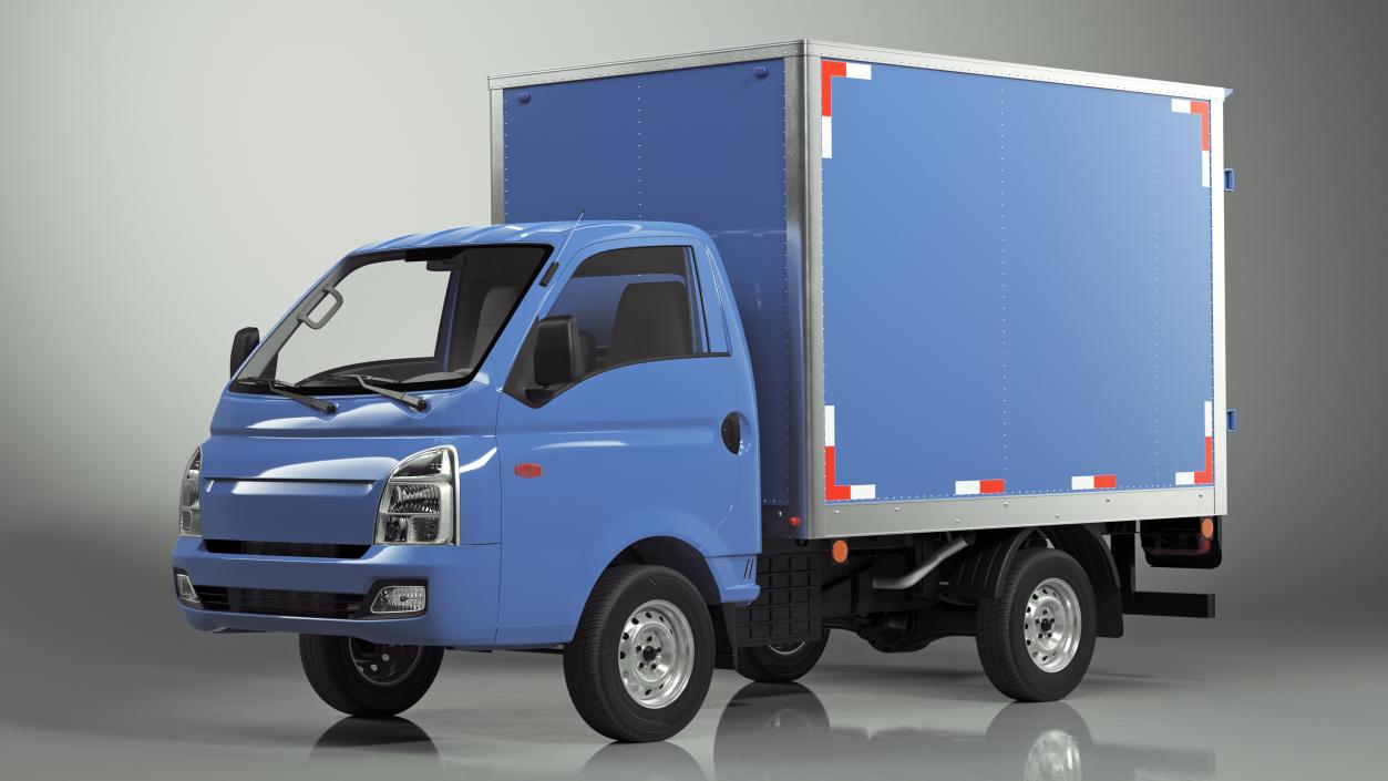 Japanese Mini Truck Refrigerator Blue 3D