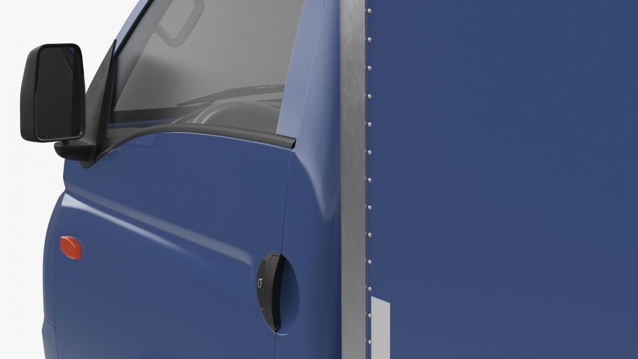 Japanese Mini Truck Refrigerator Blue 3D