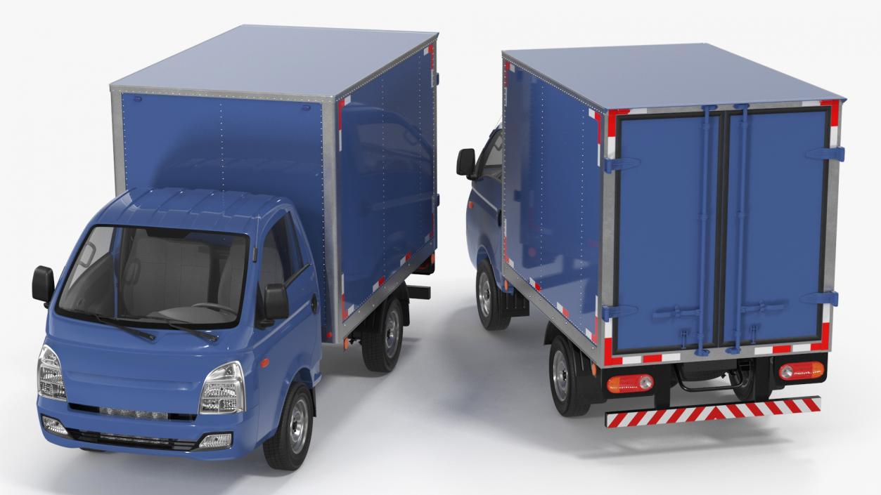 Japanese Mini Truck Refrigerator Blue 3D