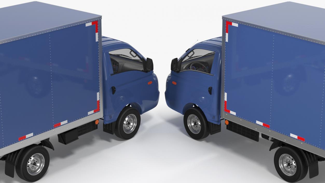 Japanese Mini Truck Refrigerator Blue 3D