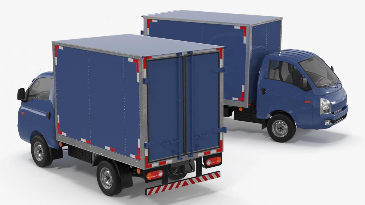 Japanese Mini Truck Refrigerator Blue 3D