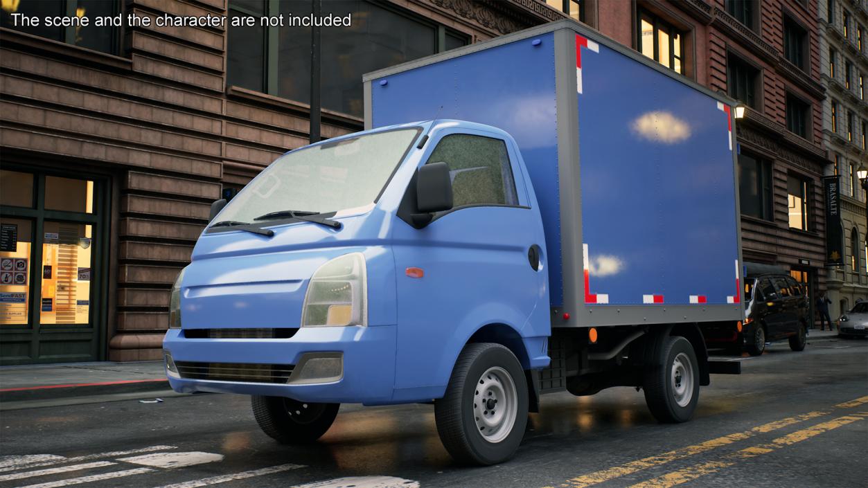 Japanese Mini Truck Refrigerator Blue 3D