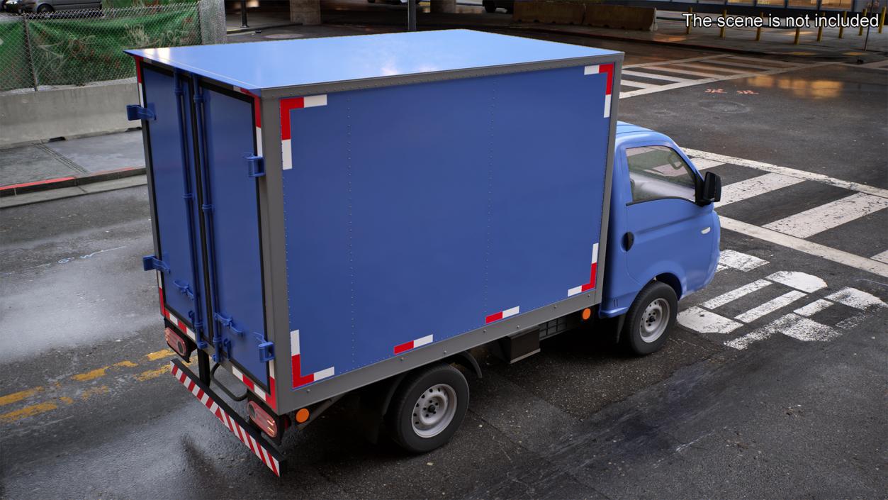 Japanese Mini Truck Refrigerator Blue 3D