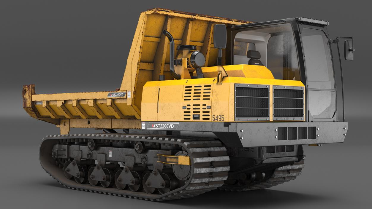 Morooka Dumper Dirty Rigged 3D