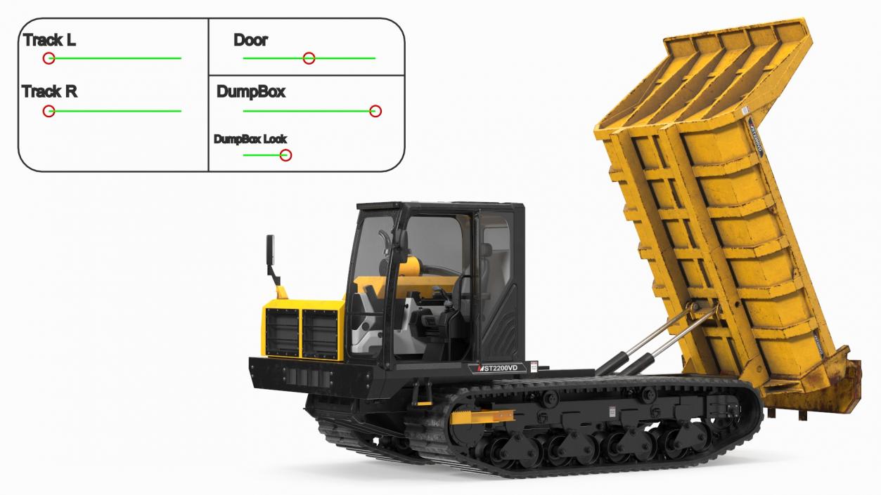 Morooka Dumper Dirty Rigged 3D