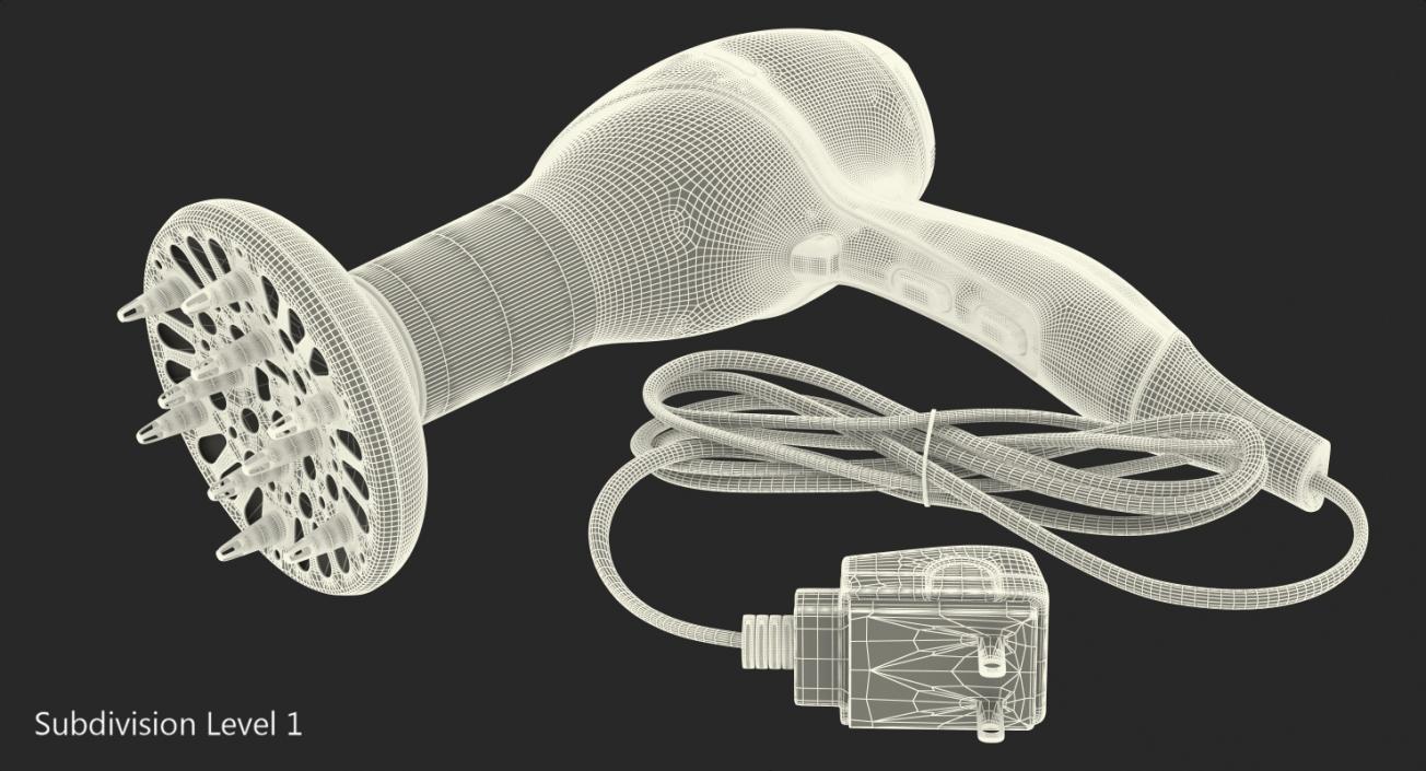 Hair Dryer with Diffuser 3D model