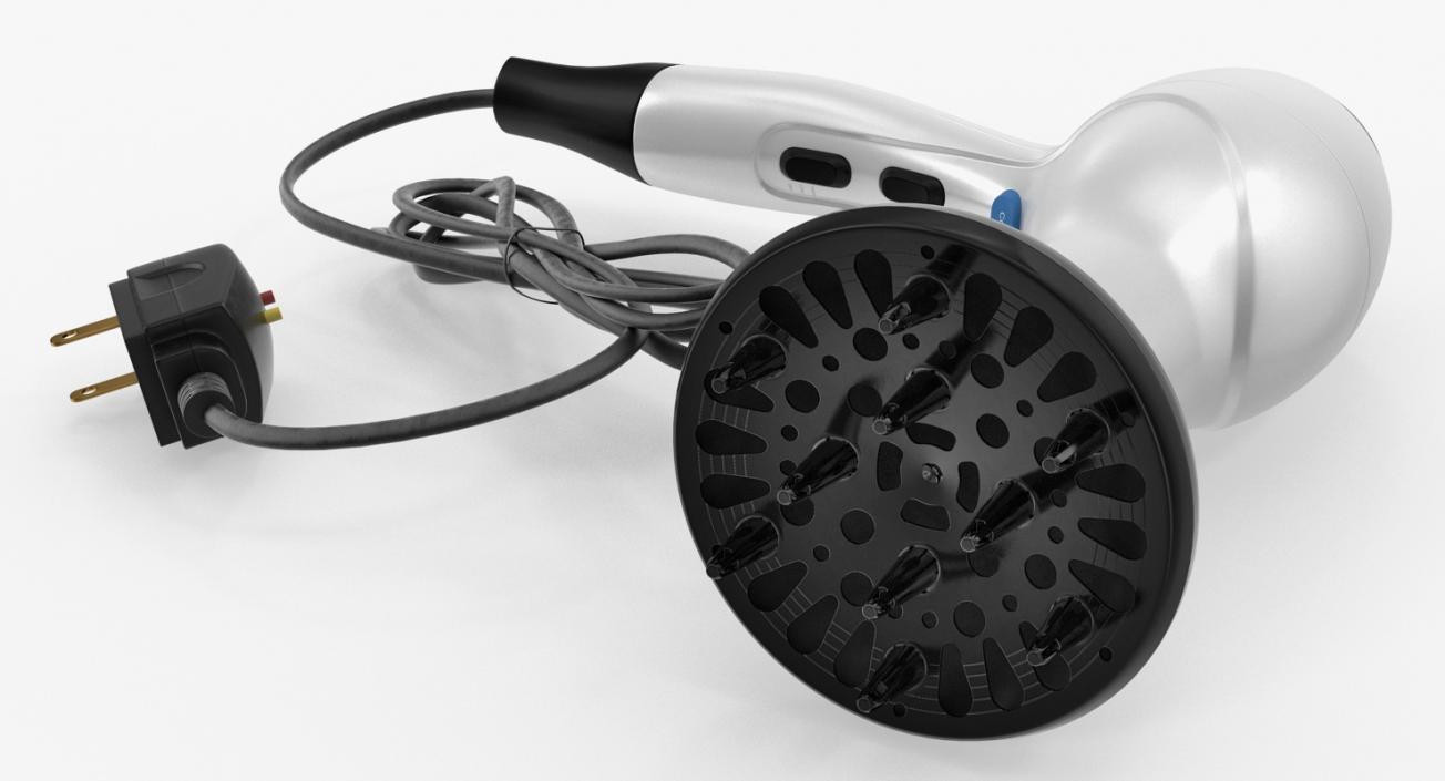 Hair Dryer with Diffuser 3D model