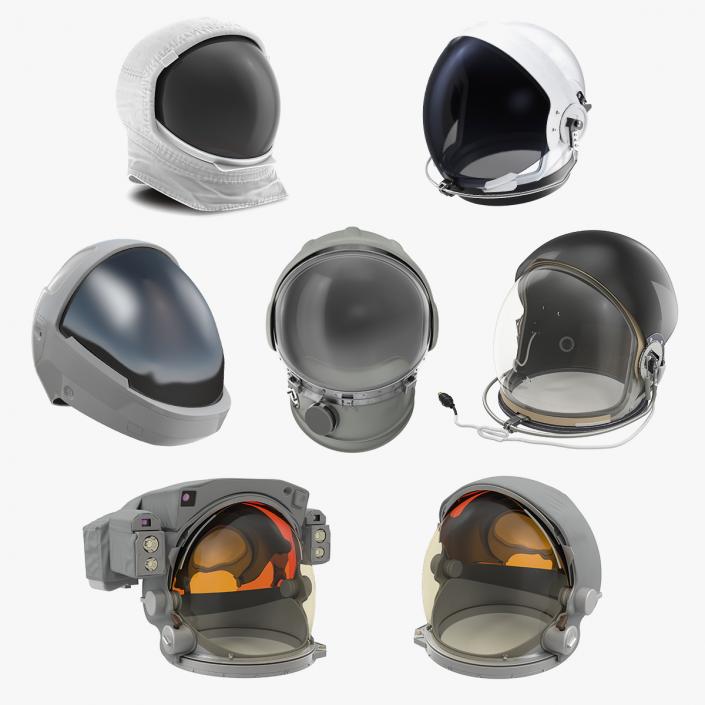 3D Space Helmets Collection 2