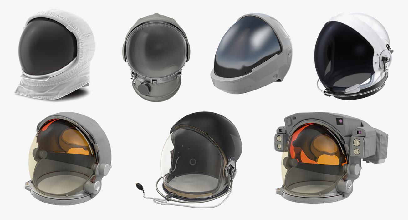 3D Space Helmets Collection 2