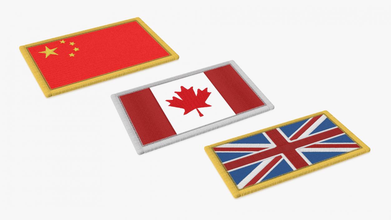 Flag Military Patches Collection 2 3D model