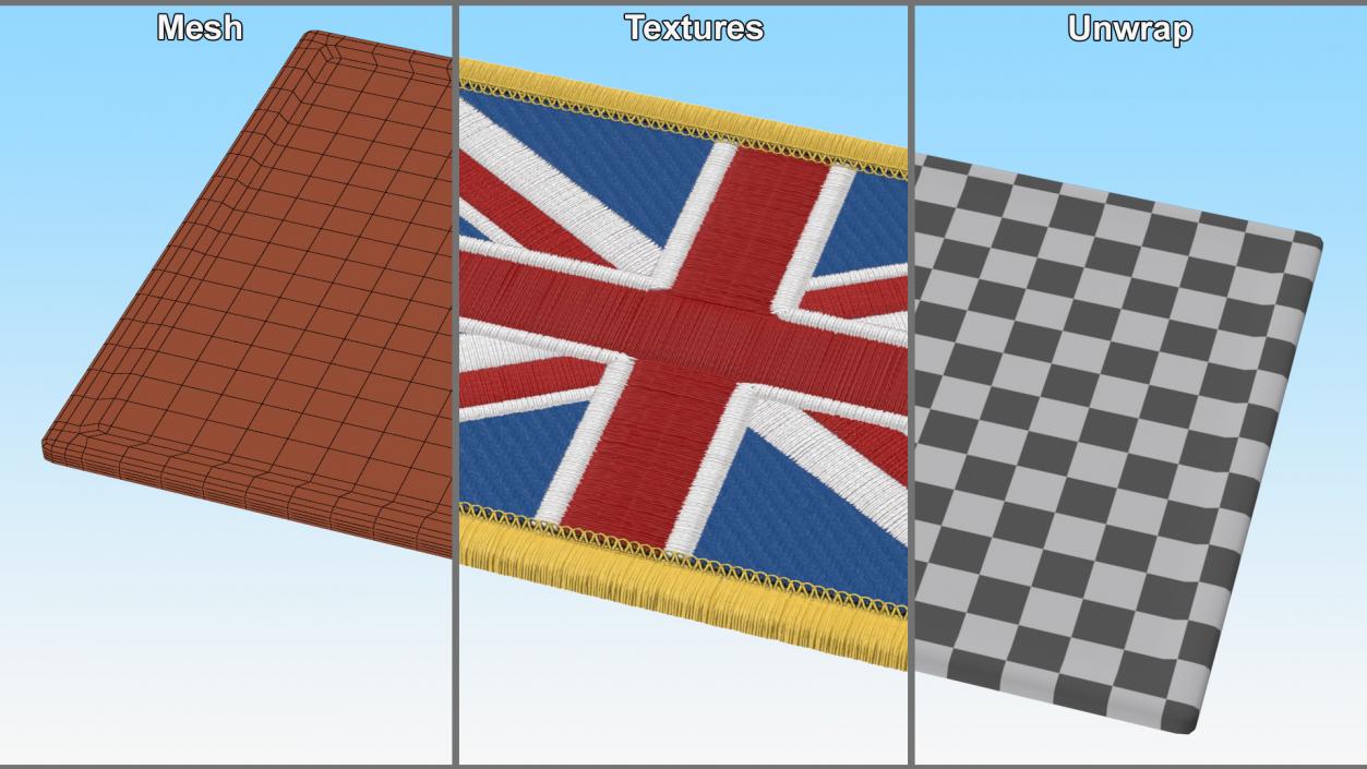 Flag Military Patches Collection 2 3D model