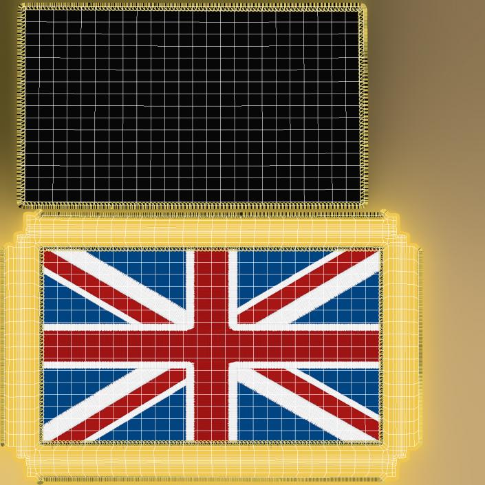 Flag Military Patches Collection 2 3D model