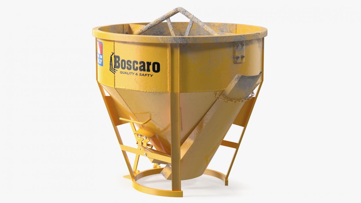 Concrete Bucket with Mortar Cement 3D model