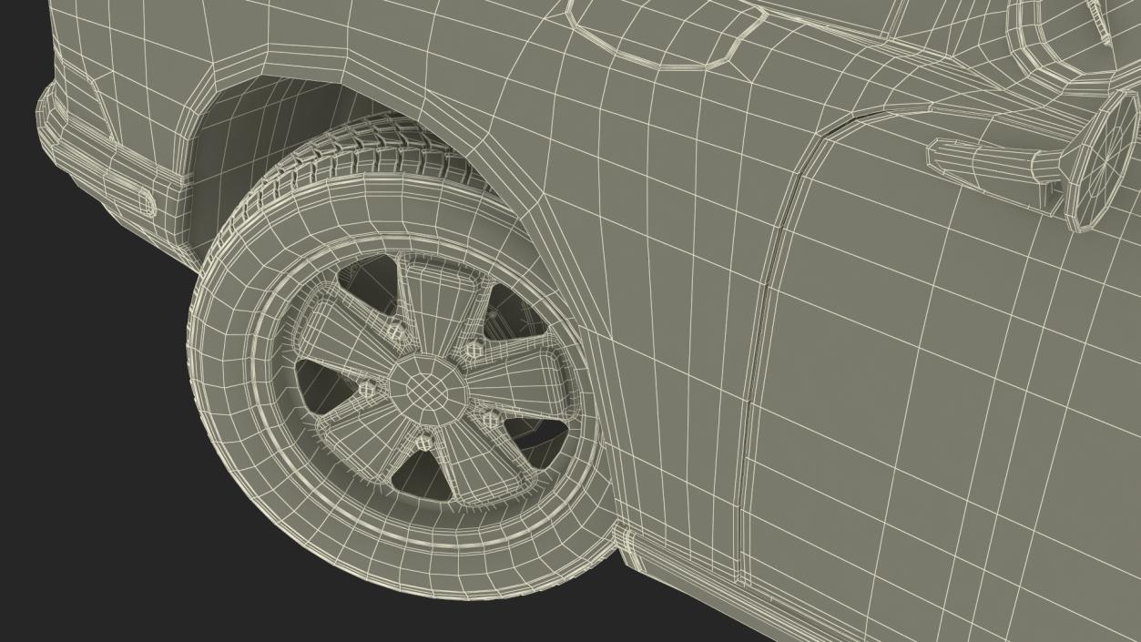 3D Retro Coupe Sport Car Rigged model