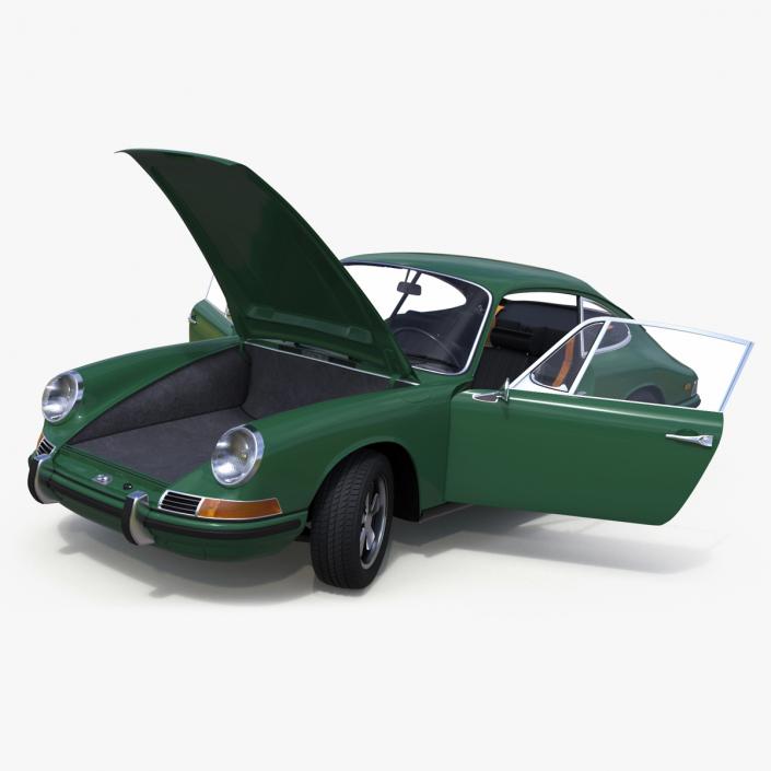 3D Retro Coupe Sport Car Rigged model