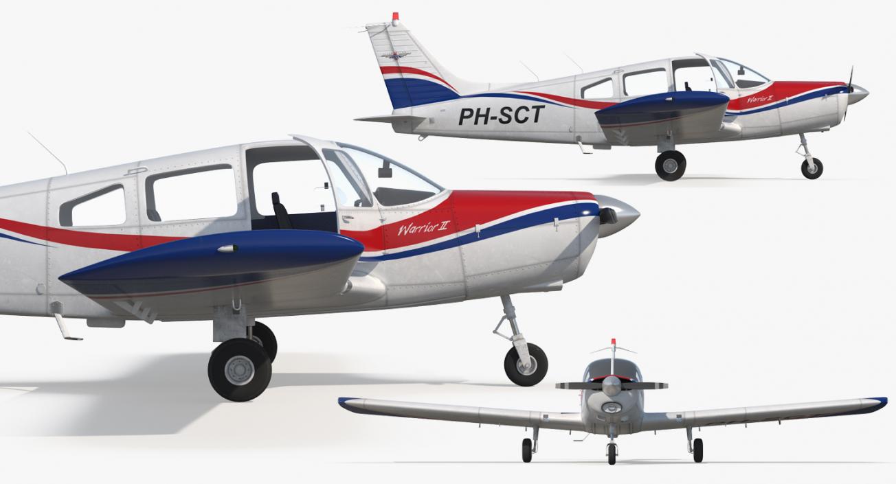 3D model Aircraft Piper PA-28-161 Warrior II