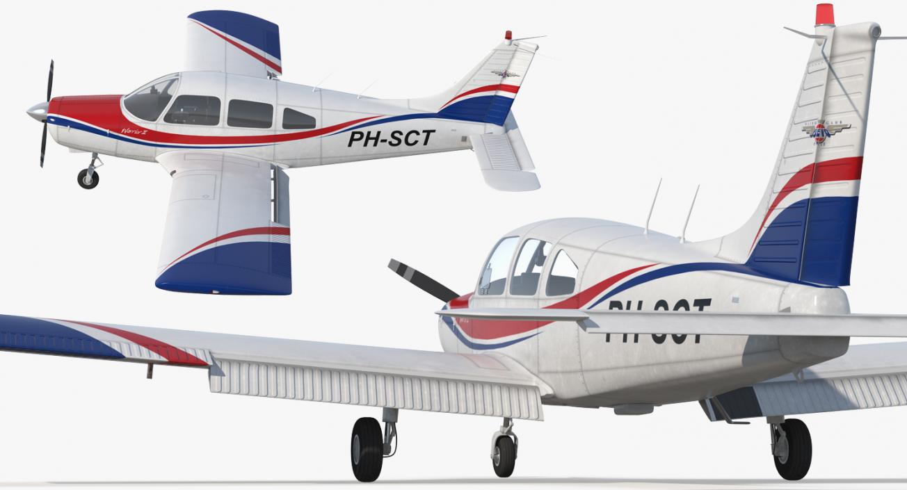 3D model Aircraft Piper PA-28-161 Warrior II