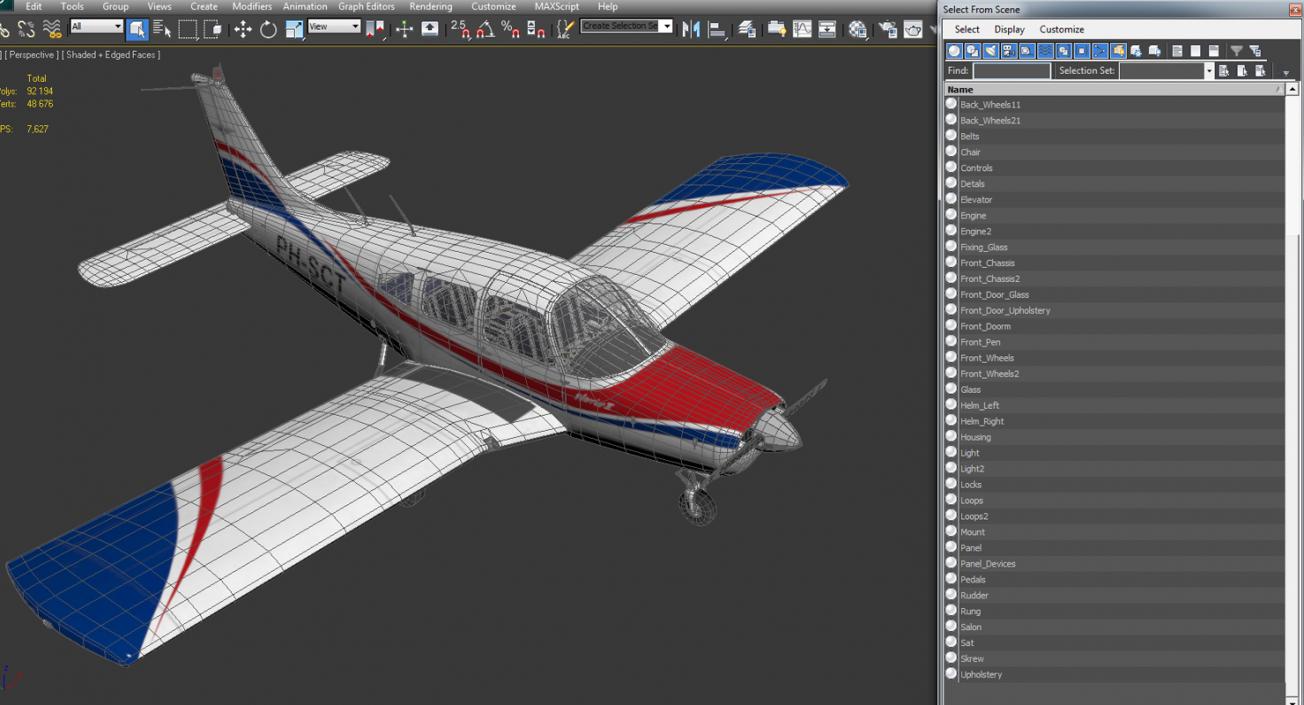 3D model Aircraft Piper PA-28-161 Warrior II