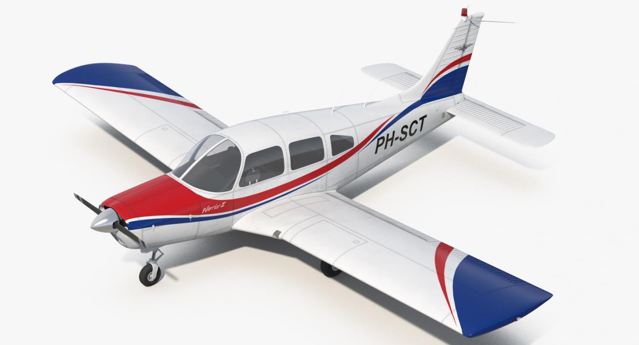 3D model Aircraft Piper PA-28-161 Warrior II