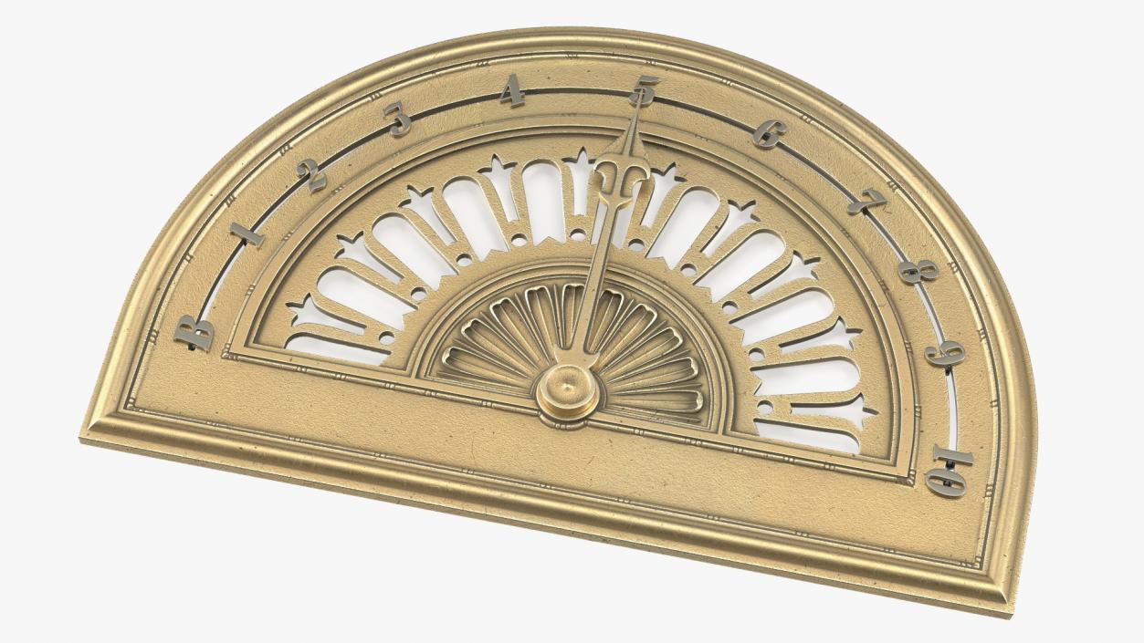 Elevator Floor Indicator Brass 2 3D