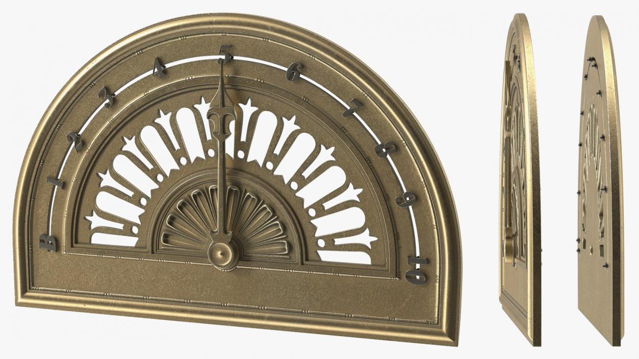 Elevator Floor Indicator Brass 2 3D