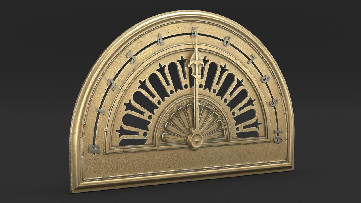 Elevator Floor Indicator Brass 2 3D