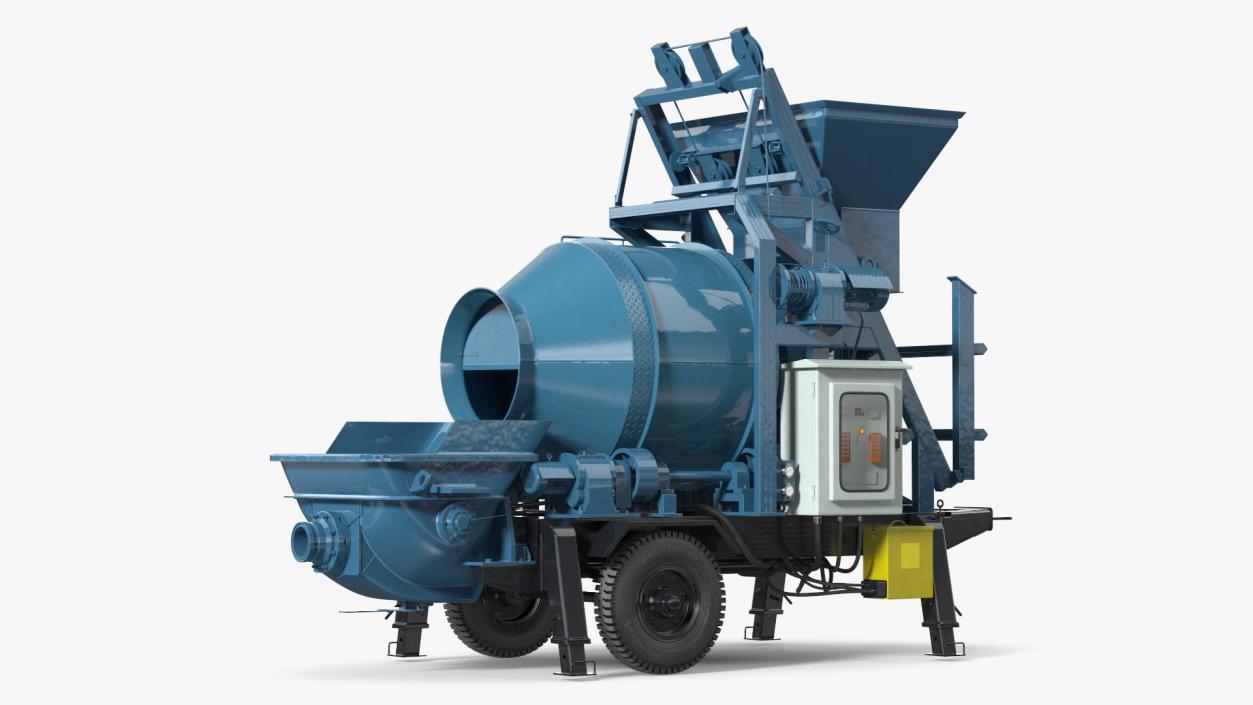 3D Cement Pump Mixer with Electric Engine model