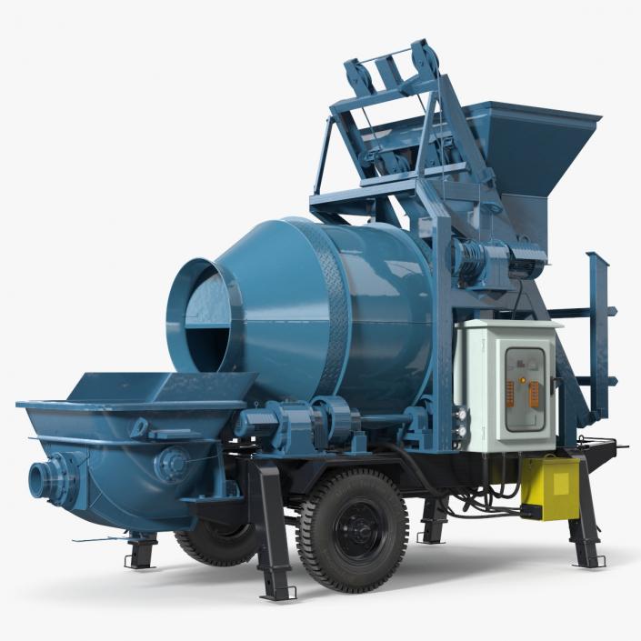 3D Cement Pump Mixer with Electric Engine model