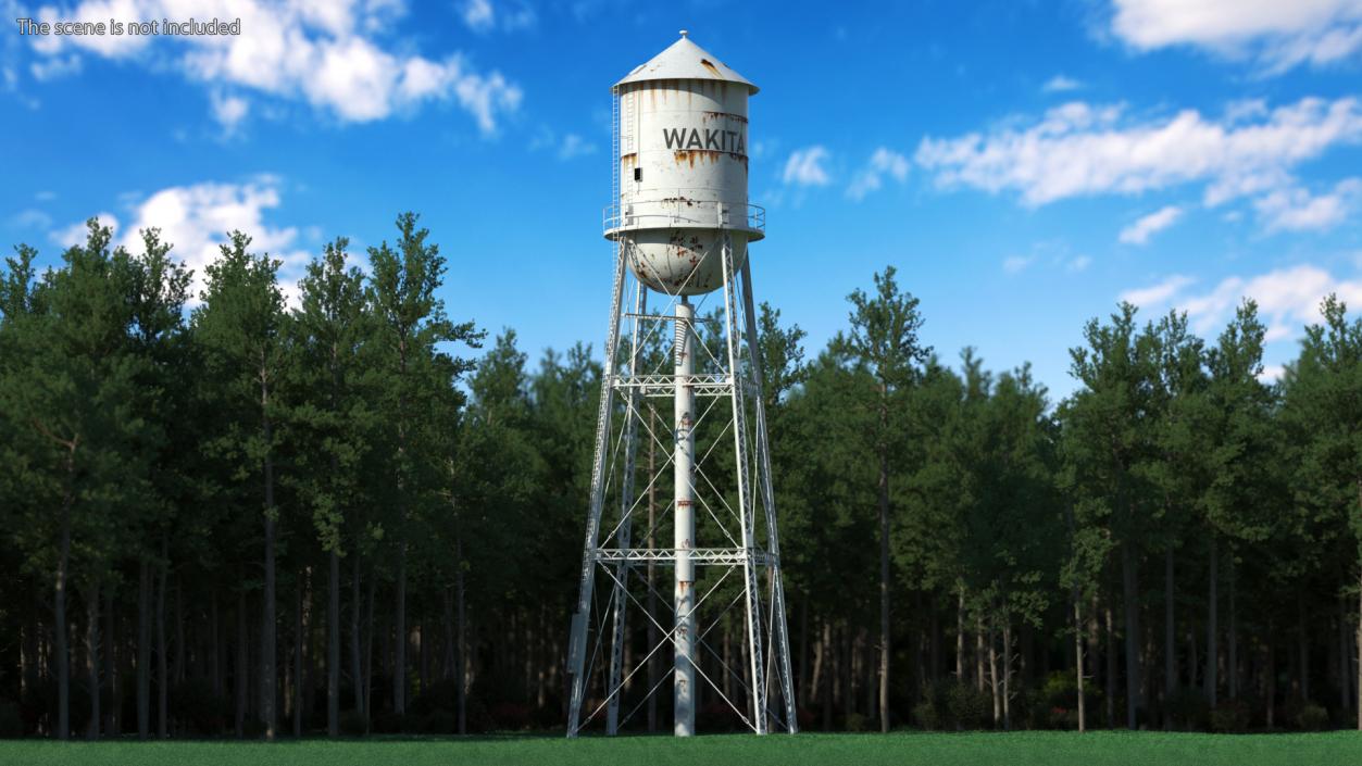 3D Weathered Water Tower