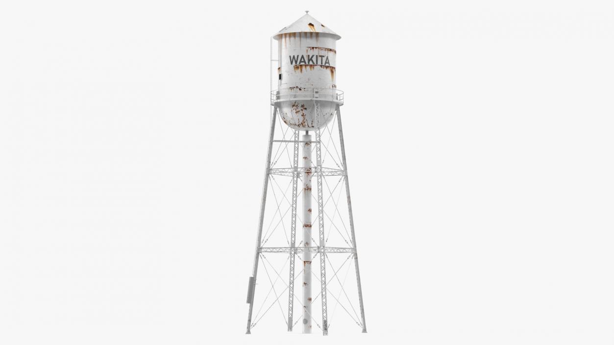 3D Weathered Water Tower