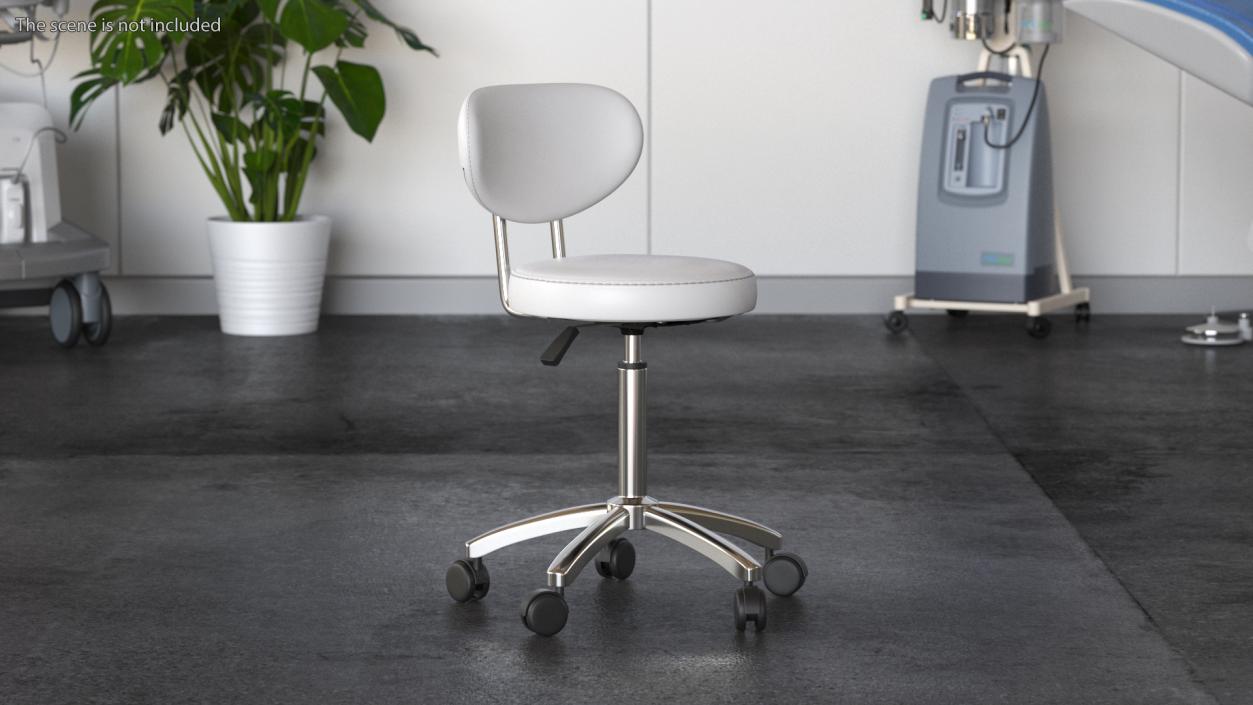 3D Doctors Office Chair White