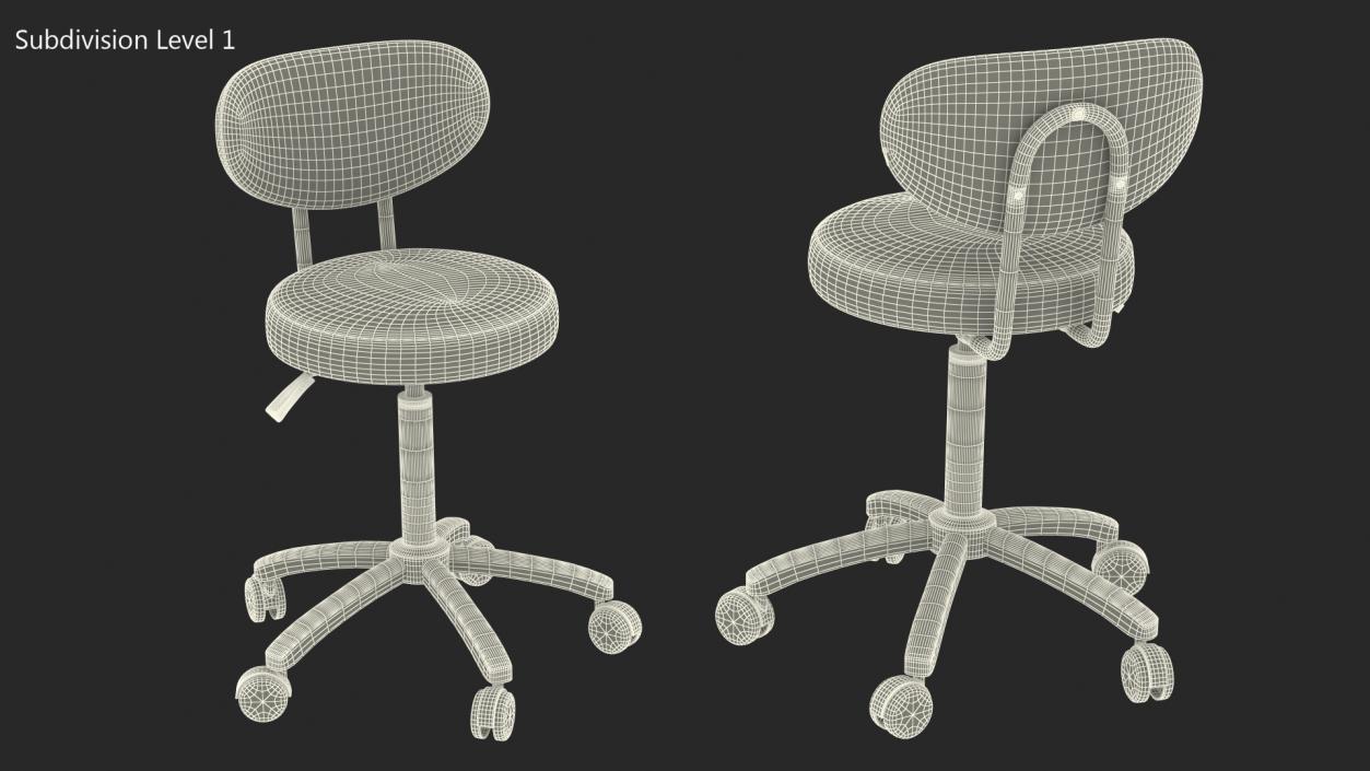 3D Doctors Office Chair White