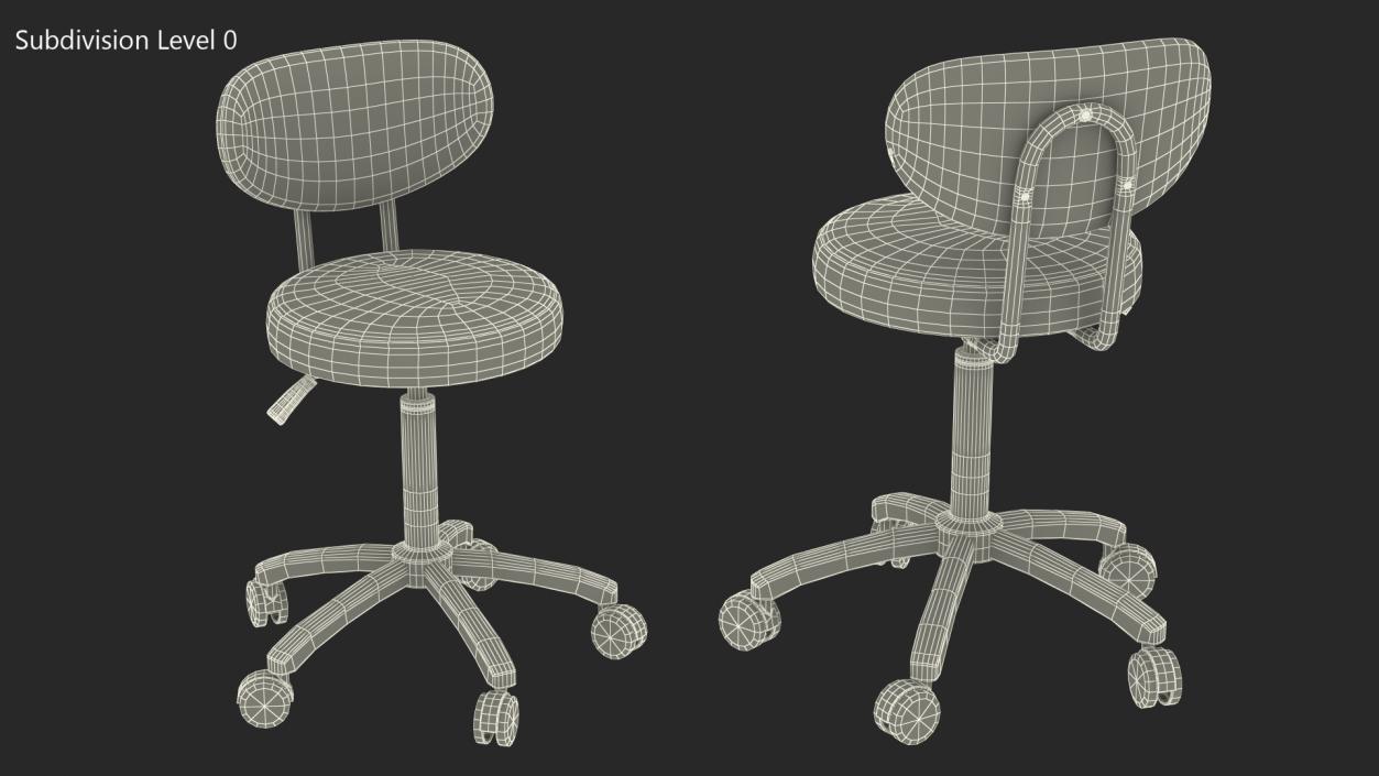 3D Doctors Office Chair White