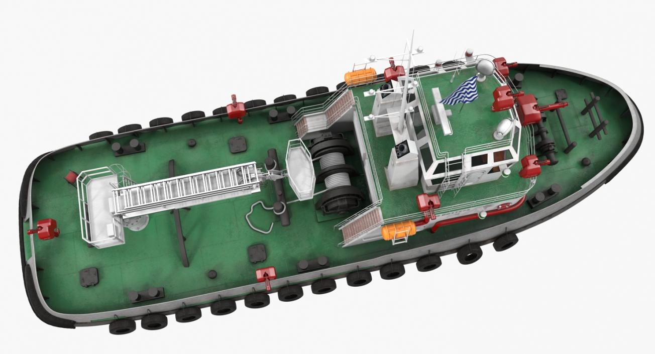 Fire Boat Generic Rigged 3D model