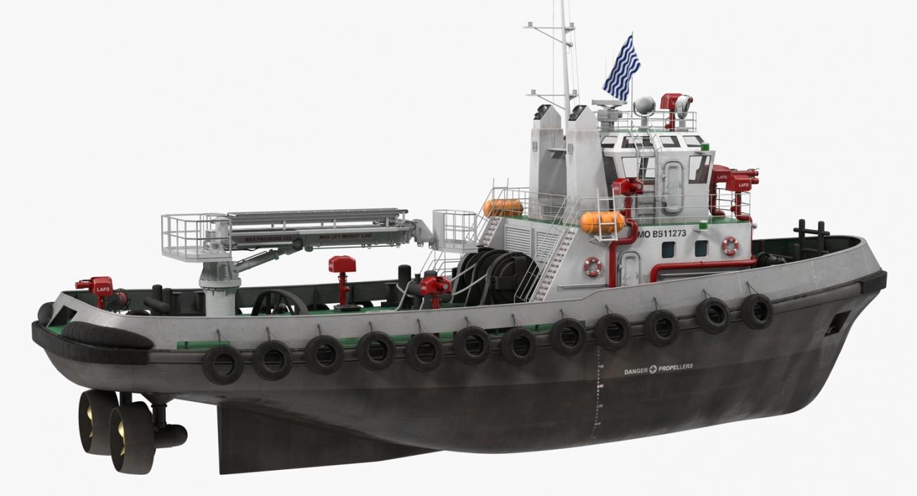 Fire Boat Generic Rigged 3D model