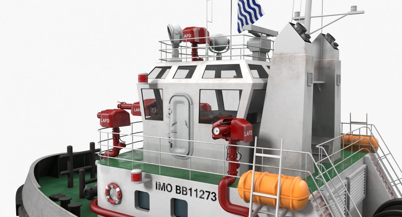 Fire Boat Generic Rigged 3D model