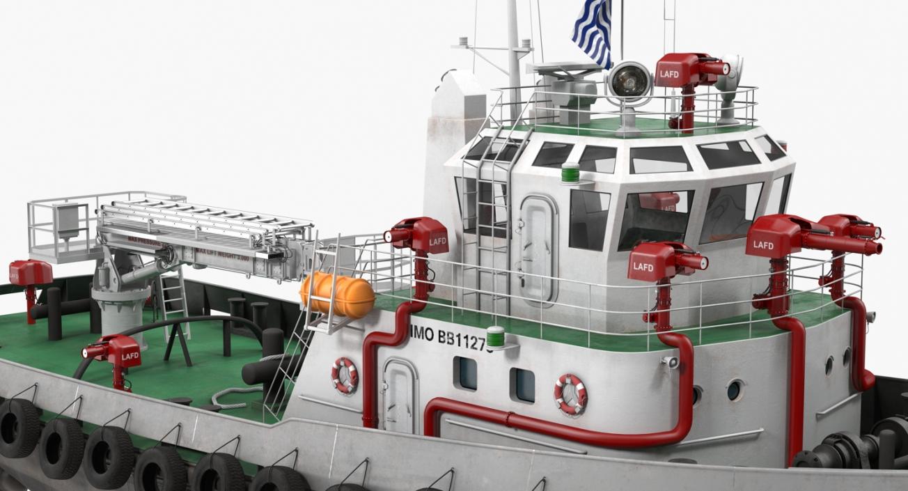 Fire Boat Generic Rigged 3D model