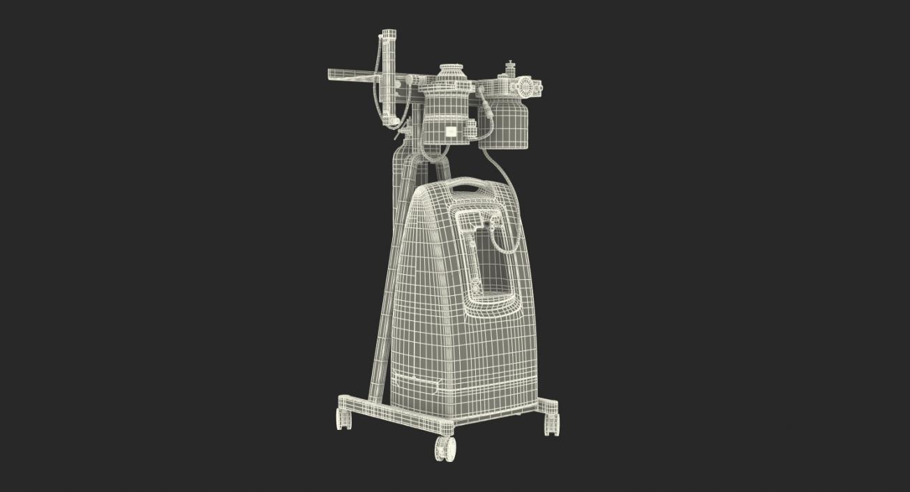 Oxygen Concentrator with E Tank Back Up 3D model