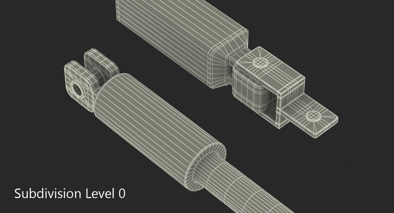 3D model Sci-Fi Painted Hydraulic Cylinder 3