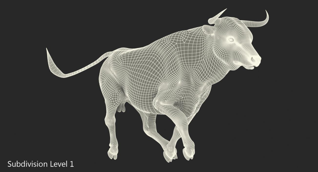 Bull Running Pose 3D