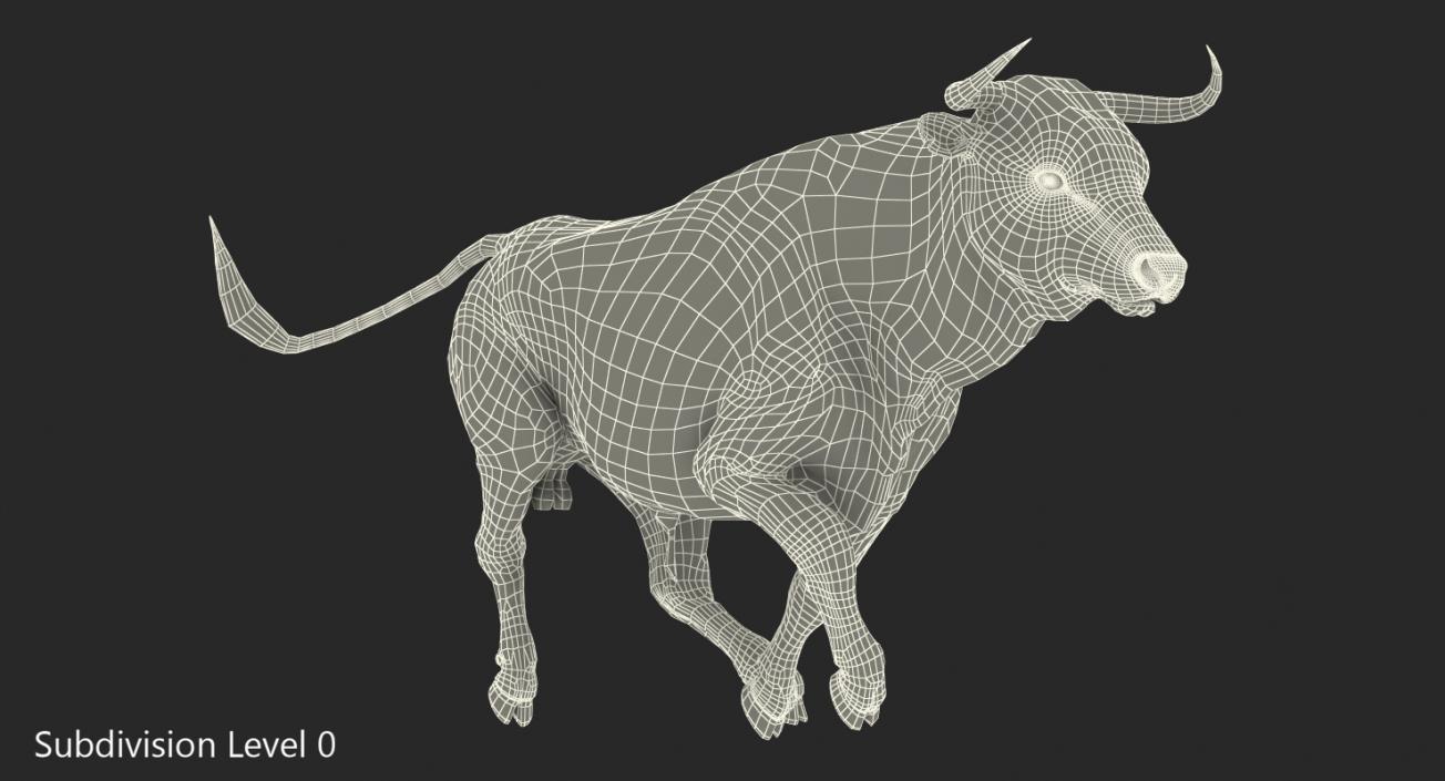 Bull Running Pose 3D