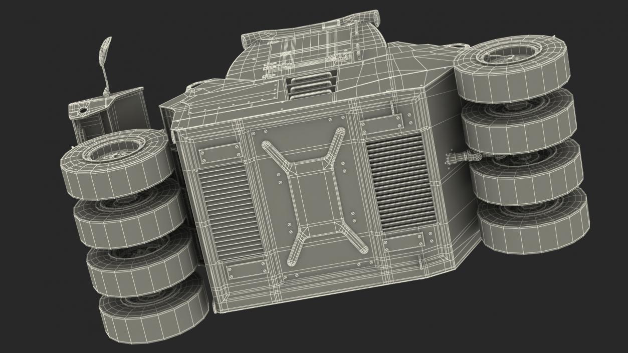 3D model Pneumatic Tyred Roller Compactor Dusty Rigged