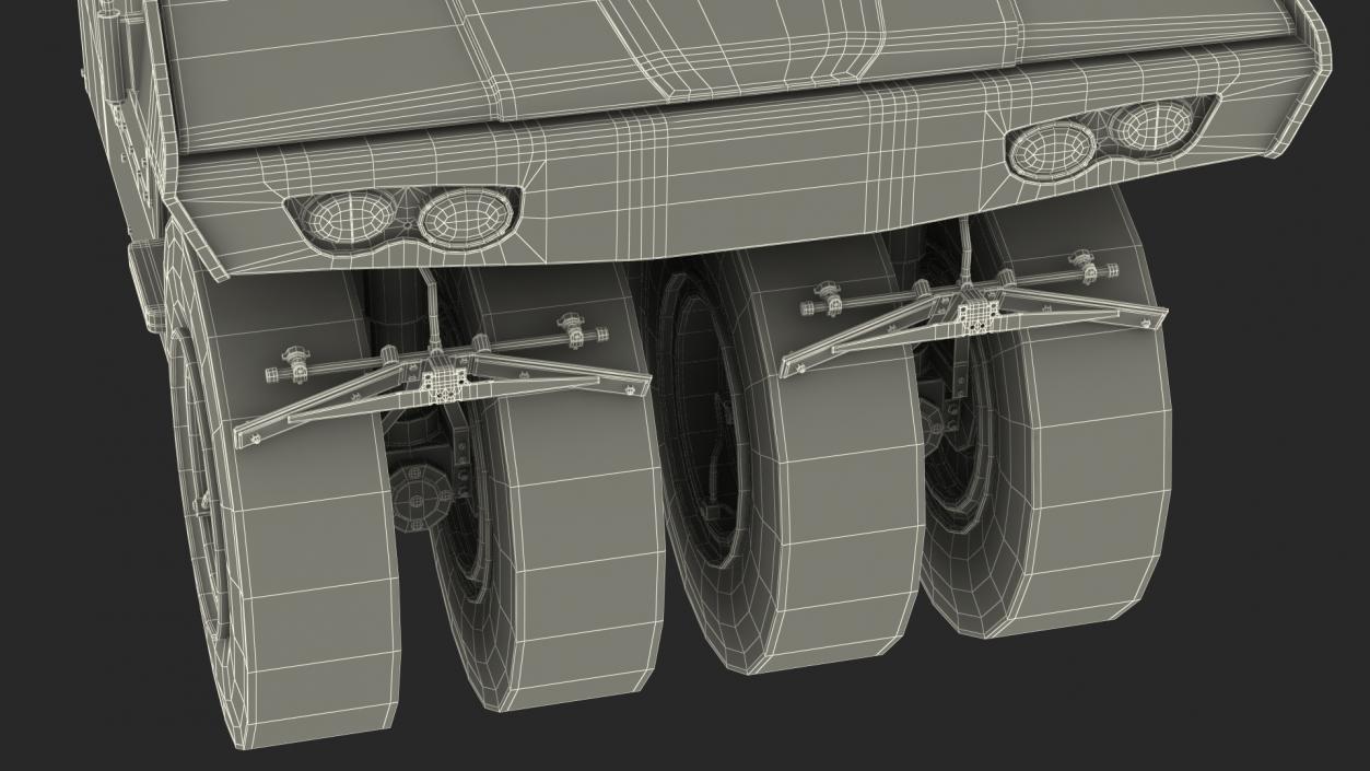 3D model Pneumatic Tyred Roller Compactor Dusty Rigged