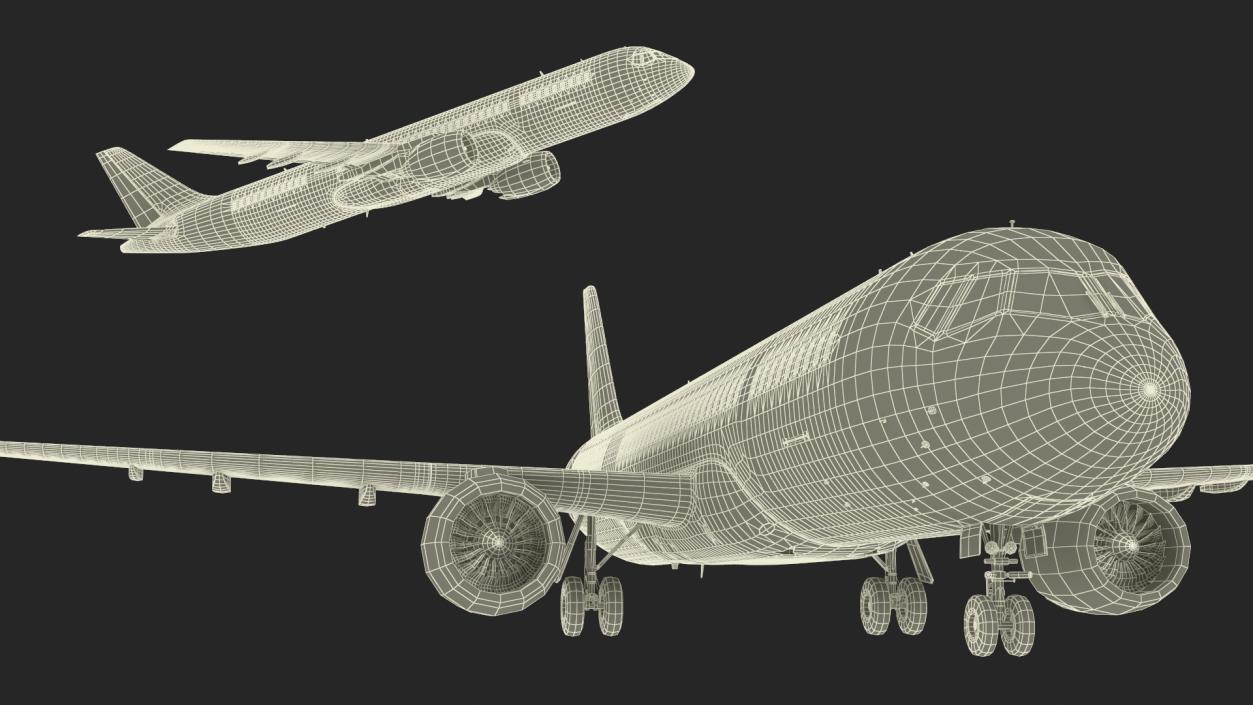 3D Single Aisle Airliner Rigged model