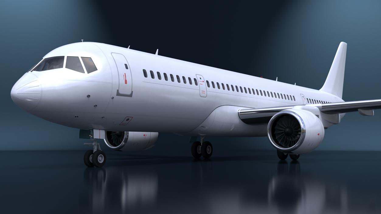 3D Single Aisle Airliner Rigged model