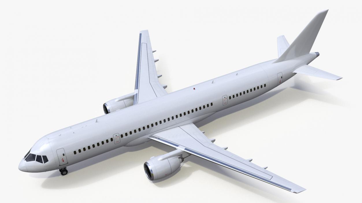 3D Single Aisle Airliner Rigged model