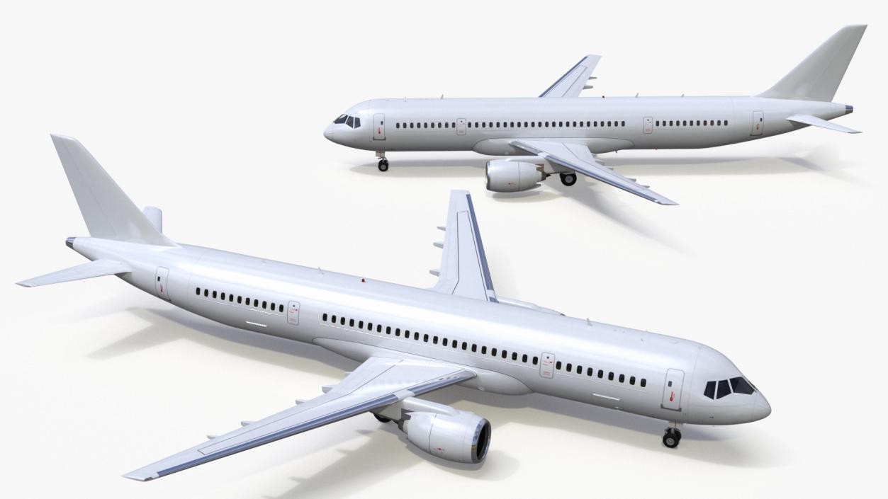 3D Single Aisle Airliner Rigged model