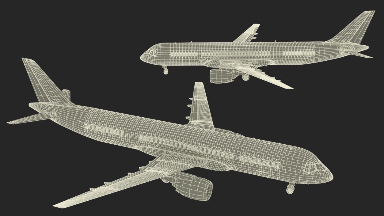 3D Single Aisle Airliner Rigged model